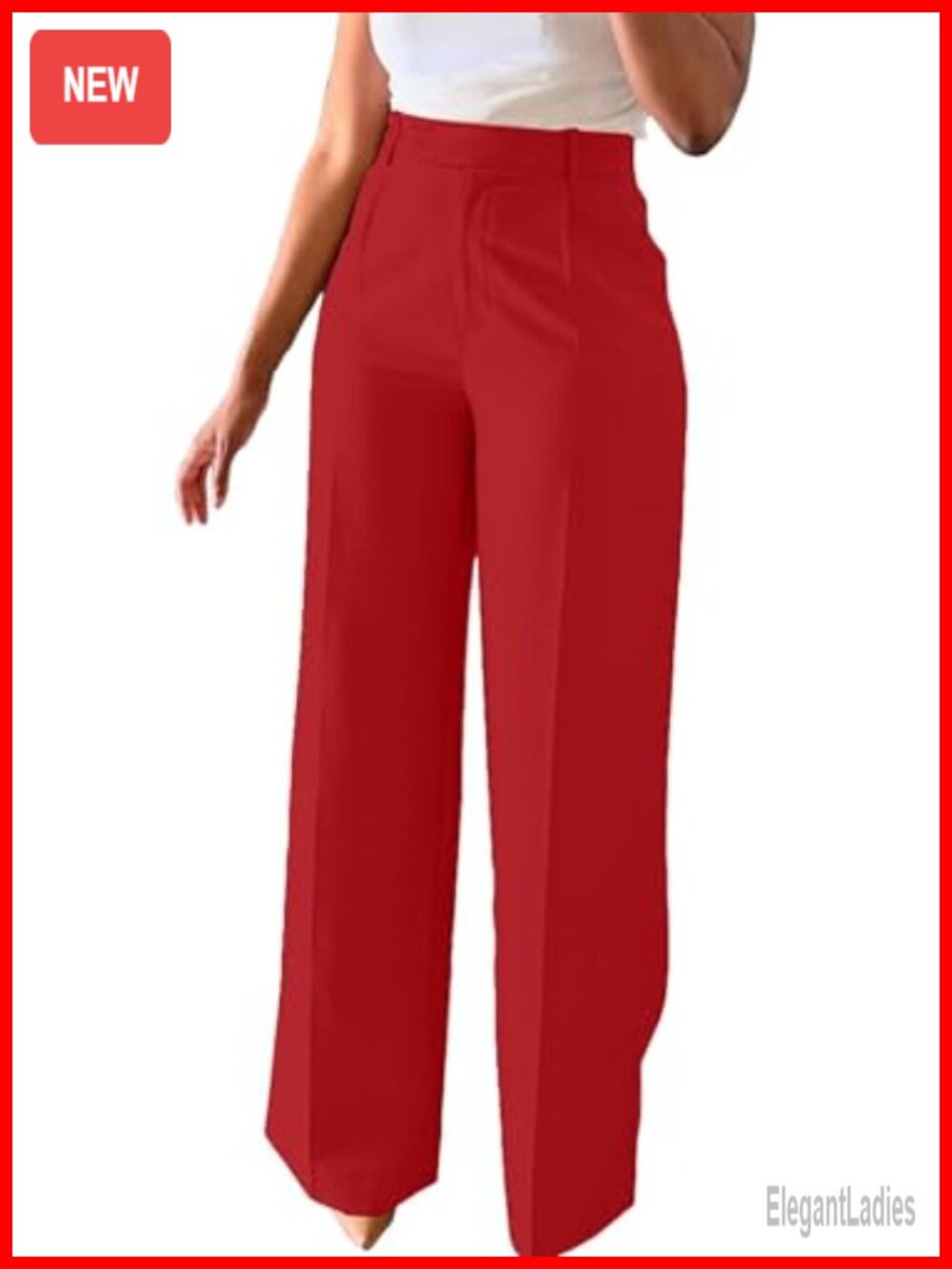 Women Wide Leg Dress Pants High Waisted Straight Leg Slacks Business Office